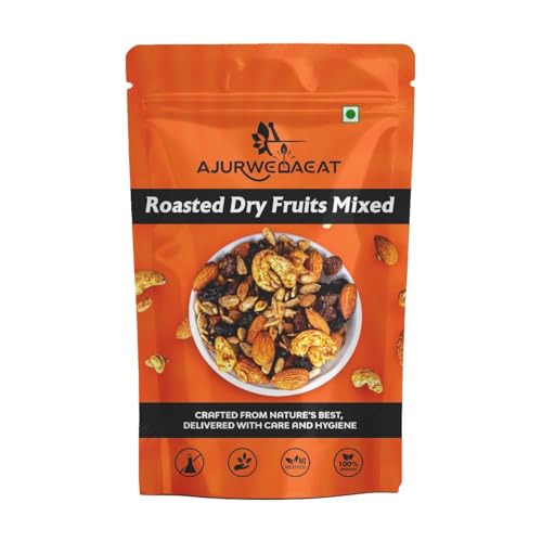 AJURWEDAEAT Roasted Dry Fruits Mix | Premium Crunchy Snack | Natu...