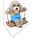 Swing Animal Hanging, Landscape Decoration Wear-Resistant for Home for Garden for Patio for Porch(Grey Swinging Teddy Dog)