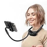Cell Phone Stand, Neck Cell Phone Holder, Flexible Long Arm Gooseneck Phone Holder for bed, 360 Degr