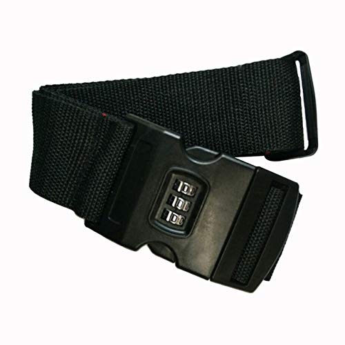 Preisvergleich Produktbild Klappschloss 1Pcs Passwortsperre Verstellbarer Nylon-Koffer Mit Gurtschutz Reisezubehör Gepäckpaket Mit Schwarz