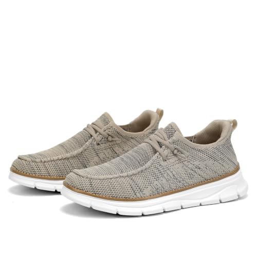 Image of Mens Slip-on Loafers Comfortable Boat Shoes Casual Walking Sneakers Mesh Business Oxfords Work Lightweight Soft Sole