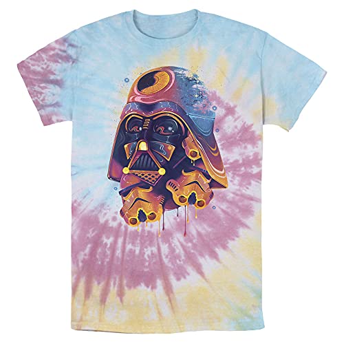 T-shirt tie-dye Star Wars Dark Vador pour homme en bleu jaune rose taille M