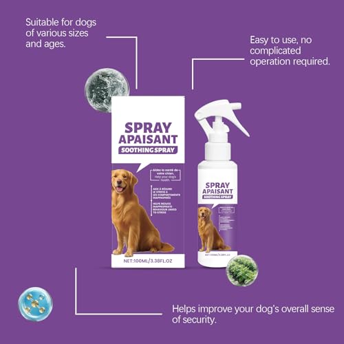 Pet Calming Spray for Dogs & Cats, Calms for Anxiety Helps Reduce Stress, Calming Diffuser for Use Around the House & Travelling, Soothing Spray for Blankets Carriers Pet Bedding, Gentle Formula 100ml - Image 6