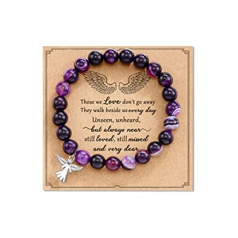 Dabem Memorial Gifts, Sympathy Gift, Memorial Grief Bereavement Gifts for Loss of Mother Mom Father Son Husband, Memorial Bracelet, Funeral Gifts Cover