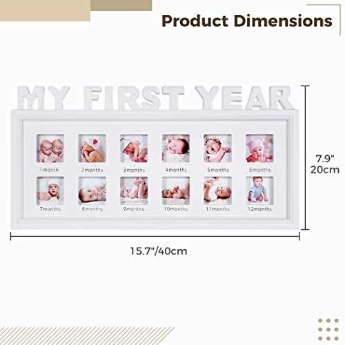 Homaisson Newborn Baby Picture Frame, My First Year Newborn Keepsake Frame 12 Months, Photo Frame For Memories #TOP4
