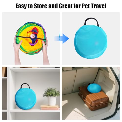 Túnel para gatos de interior Bemodst plegable de 5 vías para mascotas 8