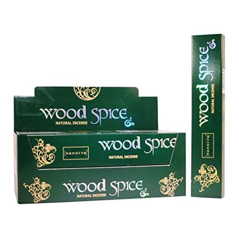 Nandita Wood Spice Incense Sticks 15g x 12 Pack Natural Traditional Fragrances Cover