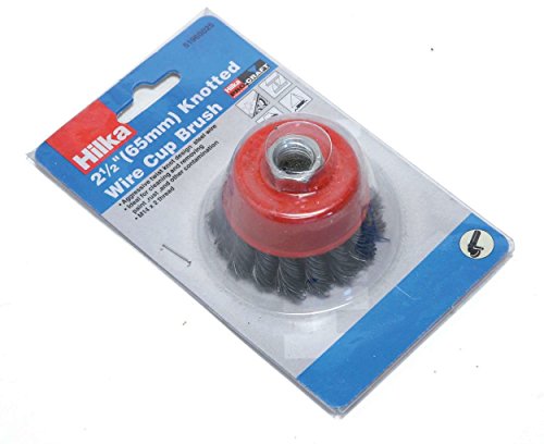 Image of Hilka Tools 51960025 M14 Knotted Cup Brush, Red, 2 1 /2-Inch