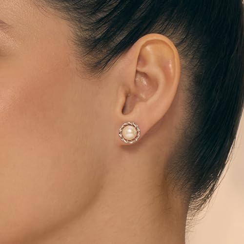 Image of Nistra 925 Sterling Silver Seaside Treasure Earrings | Gifts for Wife & Girlfriend | Stylish Luxury Jewelry for Women & Girls | With 925 Stamp & Certificate of Authenticity