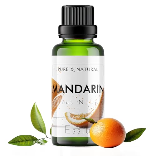 Image of Esslux Mandarin Essential Oil | 100% Pure Natural Oil for Diffuser & Aromatherapy | Ideal for Skin Care, Soap Making, Candles & Perfume | Fresh, Citrusy Scent for a Revitalizing Experience, 90 ML