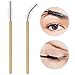 Akstore 200 Pack Disposable Eyelash Mascara Brushes Eyelash Brush Mascara Wands Spoolie Applicator Makeup Kits (Gold-White)