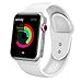 Yimzen Soft Silicone Sport Compatible for iWatch Band Strap Apple Watch Series 3 2 1 Sport & Edition 42mm S/M White