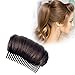 Bump Up Comb Clip Bun Hair, Multi Functional Hair Accessories Volume Up Hairstyle Clip Bun Maker Insert Tool, for Accessories for Women Girls DIY Hairstyle Beauty Tool (Dark brown)