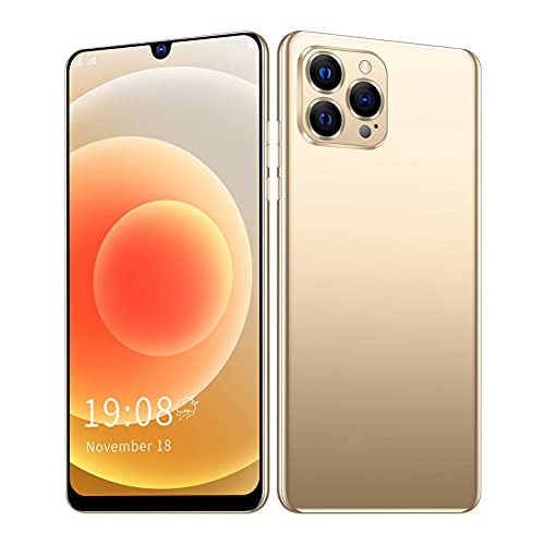 Wese Unlocked Smartphone,Ip12 Pro+ Android Smartphone 6.26In Large Screen Unlocked Cellphone Face Recognition Unlocked Android Smartphone Dual Card Dual Standby(Gold) #TOP6