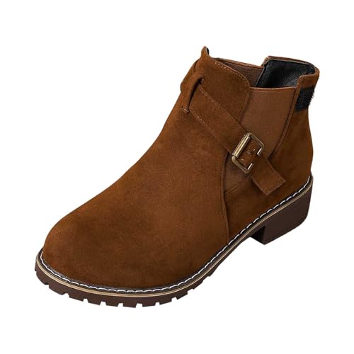 Botines Barefoot Mujer Invierno Moda Casual Otoño Ligeras, Casuales Moda Casual Otoño Botines de tacón bajo con Cordones Botas Planas Vintage Comodas Y Elegantes Botas Cortas Nuevas para Mujer