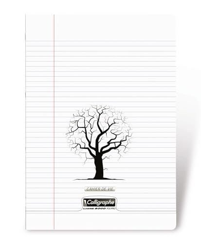 Calligraphe 18183C - Heft / Schulheft Calligraphe DIN A4+ 24x32 cm, 48 Blatt, liniert mit Rand & blanko, 90g, Transparent, 1 Stück