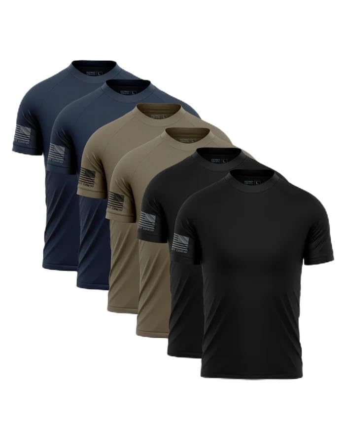 Men's 6 Pack Performance Flag T-Shirt, American Graphic Tee, Patriotic, USA & Freedom Style Shirt