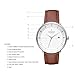 Nordgreen Unisex Philosopher Scandinavian Analog Watch in Silver 36mm with Brown Leather...