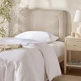 Hearth & Harbor Twin Headboard Only, Floating Wall Mounted Headboard Twin Size, Easy Assemble Upholstered Peel and Stick Headboards, 3D Soundproof Bed Wall Panels, Boucle Stick on Headboards, Beige
