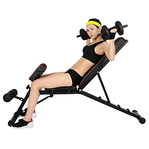 Adjustable Strength Training Bench, Weight Bench, Extension Bench for Multi-Position Workout (Black)