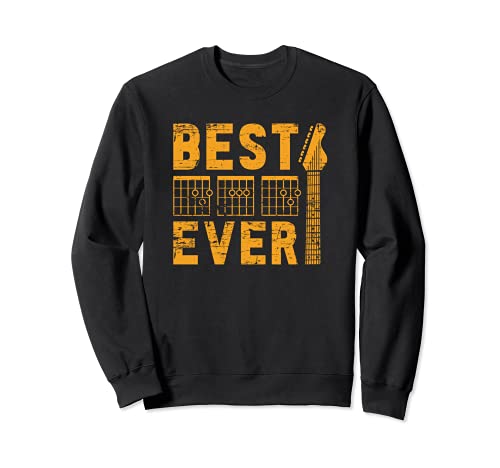 Guitarist Dad Fathers Day Musician Guitar Player Guitar Sweatshirt, Black