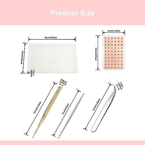 Ear Seeds Acupuncture Kit 600 PcsEar Press Seeds with Acupuncture Needle Ear Points Chart Guide Tweezer for Beginners Relief Facial Tools - Image 3