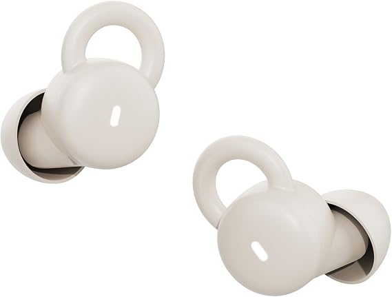 Sleep Earbuds w/Mic, Comfortable Sleeping Headphones Small Design for Side Sleepers Invisible Buds for Sleep Wireless Bluetooth Earphones for Noise Blocking Snoring (Ivory)