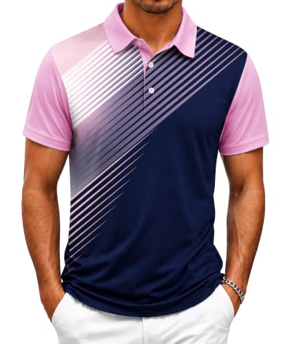Image of ZITY Mens Golf Shirt Short Sleeve Athletic Casual Work Collared Polo Tshirt