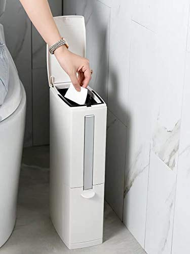 Buy Yieach 8 Liter Slim Rubbish Bin With Lids for Bathroom,Press Type Garbage Bin and kitchen ...