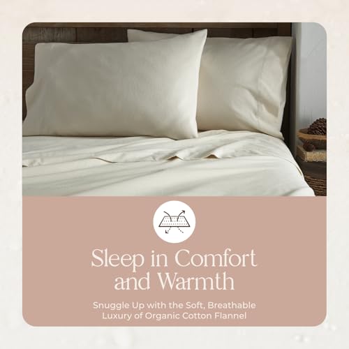 Image of Whisper Organics 100% Organic Cotton Flannel Pillowcases, Envelope Closure