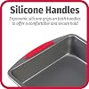 GoodCook MegaGrip Baking Pan with Silicone Grip Handles Square Non-Stick Heavy-Gauge Steel Cake Pan Baking Dish for Brownies Bread Cake Baked Goods & More, Dishwasher Safe, 8x8-Inch, #4