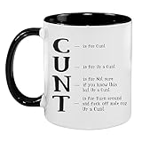 11oz Adult Humour Rude Cup UNT Mug Cunt Mug Cunt Coffee Cup Sarcastic Swearing Swear Word Gift For Men Office Housemate Roommate Work Friend Coworker Funny Offensive Vulgar Coffee Mug