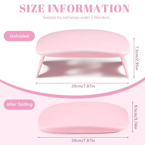 Accoudoir pour ongles rose tech support manucure pliable pour salon - 2