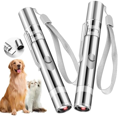 Cat Toy Pointer for Indoor Cats, 2 Pieces, USB Rechargeable Kitte...