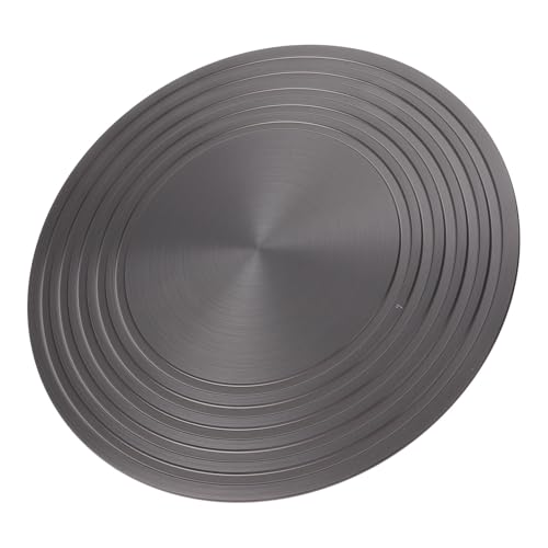 FOMIYES Placa Difusora de Calor para Estufa de Gas de Cocina, Diámetro 24 Cm, Grosor 4 Mm, Acero Resistente, Mango para Levantar, Difusor Térmico Multifuncional para Descongelar y