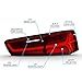 AmeriLite for 2012-2015 Audi A6 / S6 [Full LED] Sequential Turn Signal Ruby Red Tail Lights Assembly Set - Passenger and Driver Side