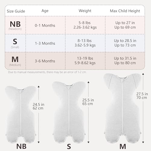 Image of Susurration 2-Pack Baby Swaddle Sleep Sacks - Swaddles for Newborns, Infant 0-1-3 Months, Baby Girls, Boys, Soft & Snug Newborn Sleep Sack, Nursery Swaddling Blankets(1-3M, 8-13lb)