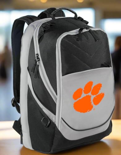 Image of Broad Bay Clemson University Backpack | Official Clemson Tigers Logo, Padded Laptop Computer Section, Premium 600 Denier Nylon Fabric,