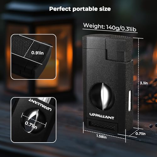 Encendedor para cigarros con cortador y soporte miniatura 6