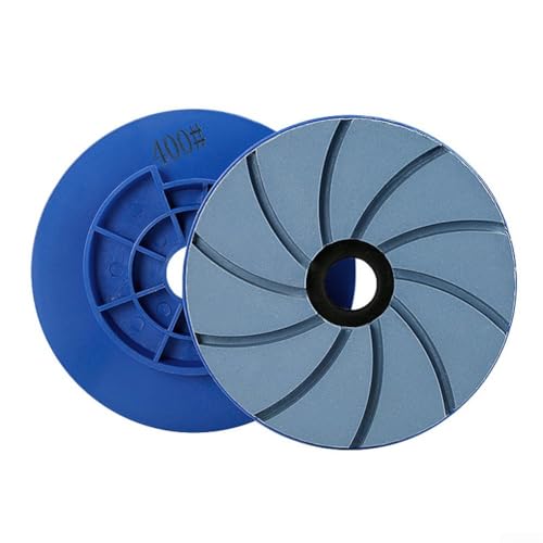 Almohadillas de pulido de 6 pulgadas para muela abrasiva de borde de mármol con bloqueo de caracol, para suelo de hormigón, granito, piedra, uso húmedo, azul, 150 mm, 25 mm, varios granos disponibles