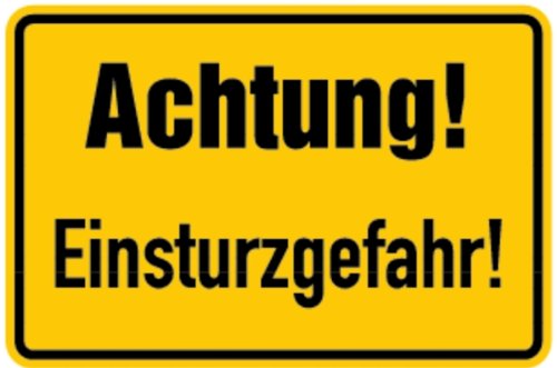 LEMAX Warnschild „Vorsicht! Sprengarbeiten“ – 250x350 Mm, Alu Geprägt, Gelb/schwarz/rot, 4-fach Gelocht