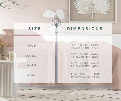 Image of 100% Cotton Premium King Size Bedsheet with 2 Pillow Covers | Ultra-Soft, Breathable, Hotel-Quality Fabric | Elegant Collection for Bedroom Decor (Cameo Rose Solid)