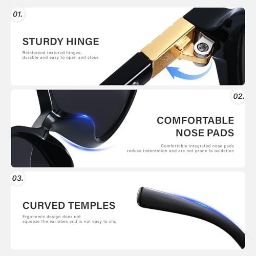 Retro Rectangular Sunglasses for Women Trendy Small 90s y2k Square Sun Glasses UV Protection Travel Goggles4