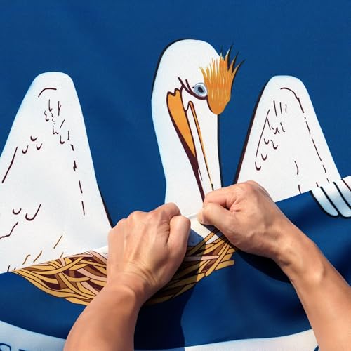 Bandera de Luisiana a prueba de desgarros de doble cara para mástiles exteriores