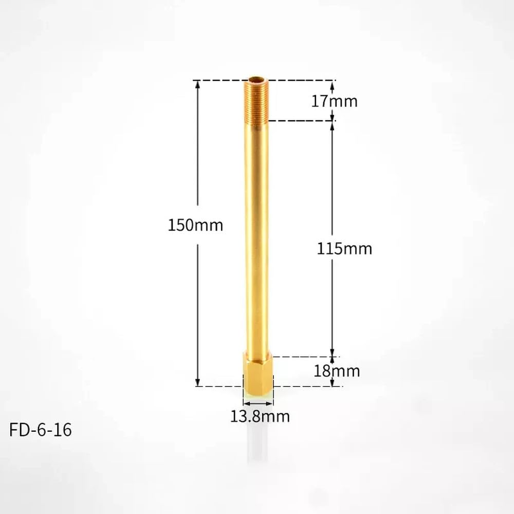 1/2/5/10 piezas 1/8" 1/4" 3/8" Conectores de extensión de rosca BSP de latón macho a hembra para tuberías Longitud 50/75/