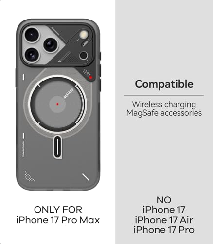 Image of Aulumu A17 iPhone 17 Pro Max Magnetic Thermal Case | CoolHyper | with Camera Control | IMD Technology | Compatible with Magsafe | Touch Translucent Gray