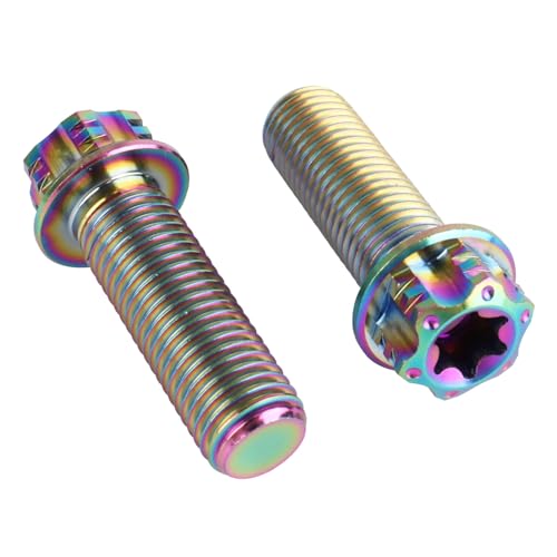 Image of 4Pcs Titanium Bolt Flange Torx Head M8 M10 x 20 25 30mm Screw Bolt for Motorcycle Car Modifications (Rainbow, M10x30mm Pitch 1.25)