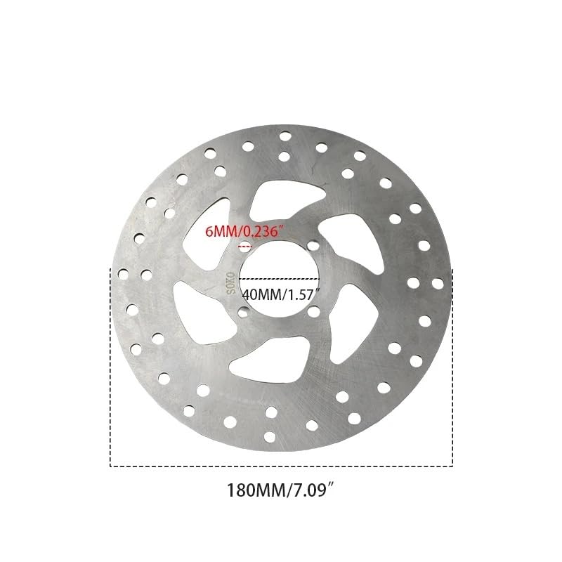 Disque de frein 180 mm avant arrière pour réparer le freinage défaillant d'un quad 49cc - 4