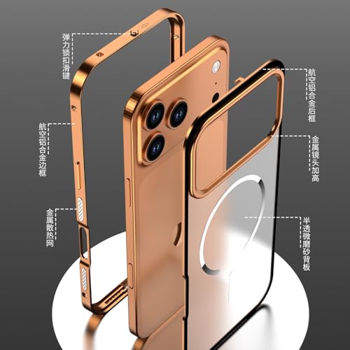 Coque iPhone 17 Pro Max magnétique cadre métal antichoc noir - 2