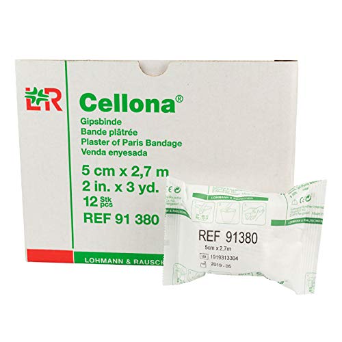 Cellona Plaster of Paris, Medical Plaster Cloth Gauze Bandage, Professional Cast Wrap with Smooth Finish & Extra-Fast Set Time for Casting, 2